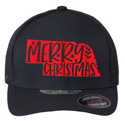 Merry Christmas Nebraska Tank Top Flexfit Unipanel Trucker Cap