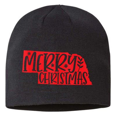 Merry Christmas Nebraska Tank Top Sustainable Beanie