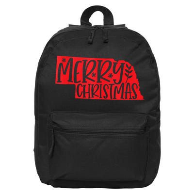 Merry Christmas Nebraska Tank Top 16 in Basic Backpack