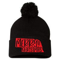 Merry Christmas Nebraska Tank Top Pom Pom 12in Knit Beanie