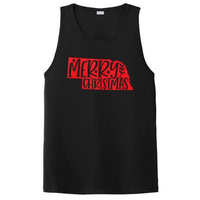 Merry Christmas Nebraska Tank Top PosiCharge Competitor Tank