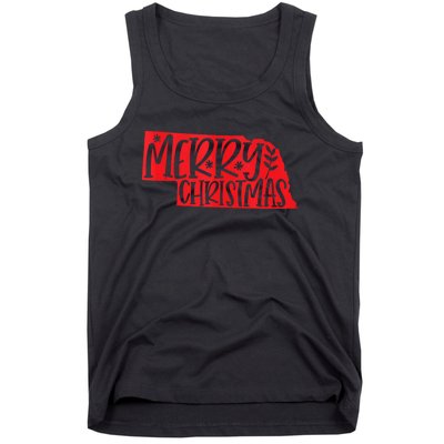 Merry Christmas Nebraska Tank Top Tank Top