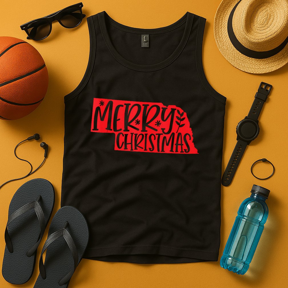 Merry Christmas Nebraska Tank Top Tank Top