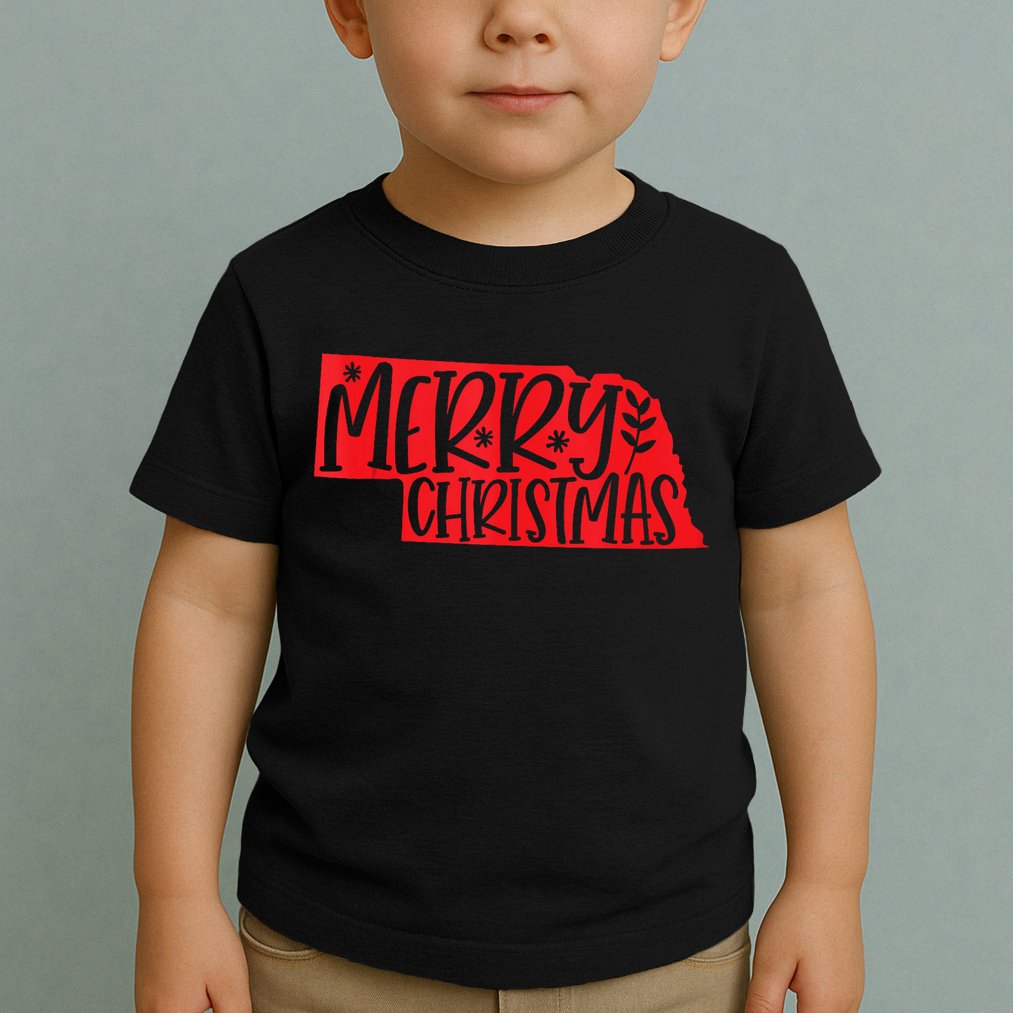 Merry Christmas Nebraska Tank Top Toddler T-Shirt