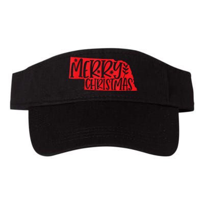 Merry Christmas Nebraska Tank Top Valucap Bio-Washed Visor