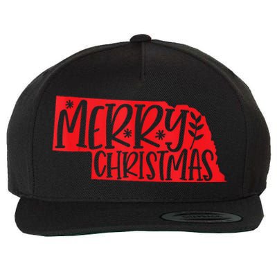 Merry Christmas Nebraska Tank Top Wool Snapback Cap