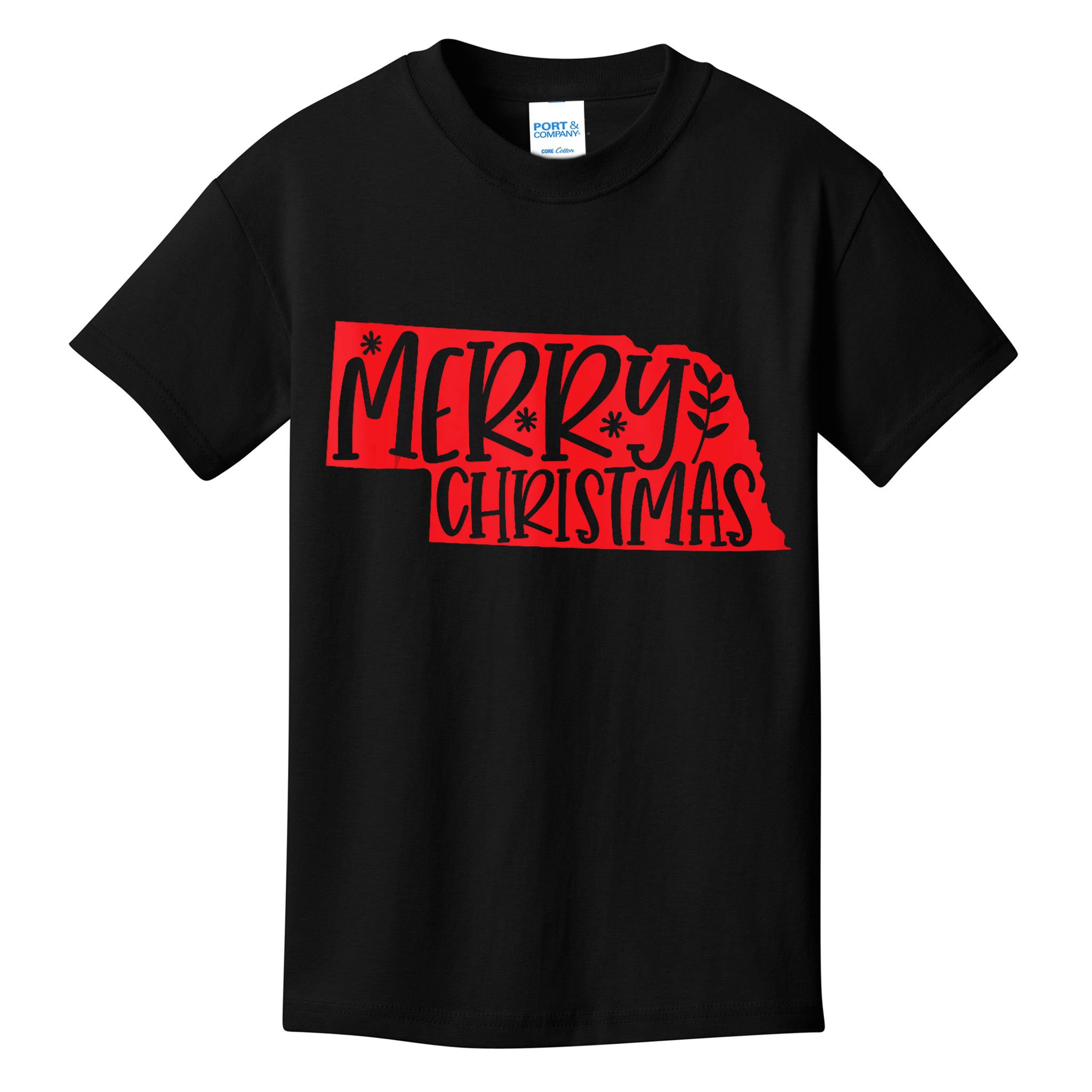Merry Christmas Nebraska Tank Top Kids T-Shirt