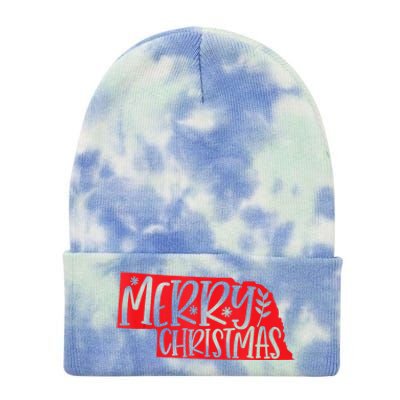 Merry Christmas Nebraska Tank Top Tie Dye 12in Knit Beanie