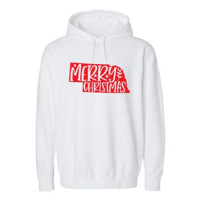 Merry Christmas Nebraska Tank Top Garment-Dyed Fleece Hoodie