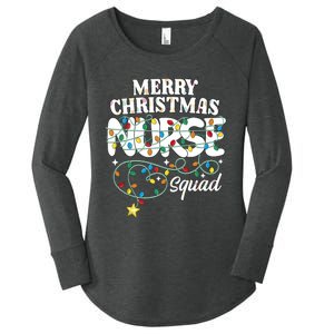 Merry Christmas Nurse Squad Party Nursing Np Rn Xmas Lights Tank Top Women's Perfect Tri Tunic Long Sleeve Shirt