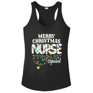 Merry Christmas Nurse Squad Party Nursing Np Rn Xmas Lights Tank Top Ladies PosiCharge Competitor Racerback Tank