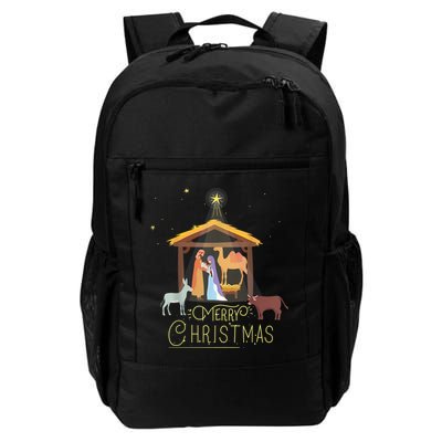Merry Christmas Nativity Scene North Star Baby Jesus Backpack