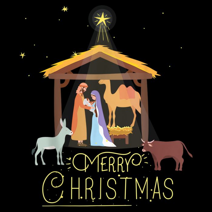 Merry Christmas Nativity Scene North Star Baby Jesus Backpack