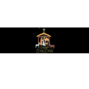 Merry Christmas Nativity Scene North Star Baby Jesus Bumper Sticker