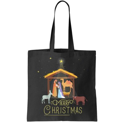 Merry Christmas Nativity Scene North Star Baby Jesus Bag