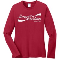 Merry Christmas North Pole Cola Ladies Long Sleeve Shirt