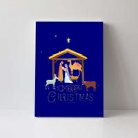 Merry Christmas  Nativity Scene North Star  Baby Jesus Canvas