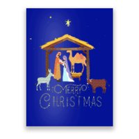 Merry Christmas  Nativity Scene North Star  Baby Jesus Poster