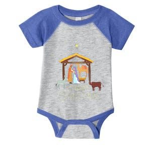 Merry Christmas  Nativity Scene North Star  Baby Jesus Infant Baby Jersey Bodysuit