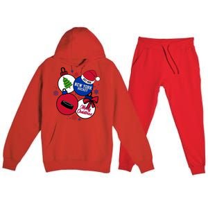 Merry Christmas New York Hockey Est 1926 Premium Hooded Sweatsuit Set