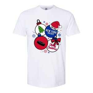 Merry Christmas New York Hockey Est 1926 Softstyle CVC T-Shirt