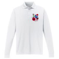 Merry Christmas New York Hockey Est 1926 Performance Long Sleeve Polo