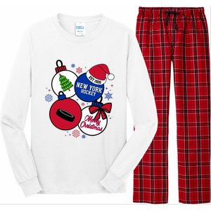 Merry Christmas New York Hockey Est 1926 Long Sleeve Pajama Set