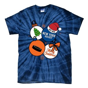 Merry Christmas New York Hockey Est 1972 Tie-Dye T-Shirt