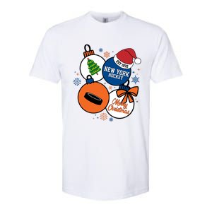 Merry Christmas New York Hockey Est 1972 Softstyle CVC T-Shirt