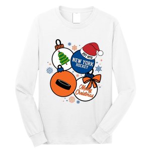 Merry Christmas New York Hockey Est 1972 Long Sleeve Shirt