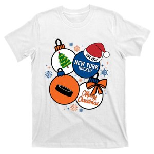 Merry Christmas New York Hockey Est 1972 T-Shirt