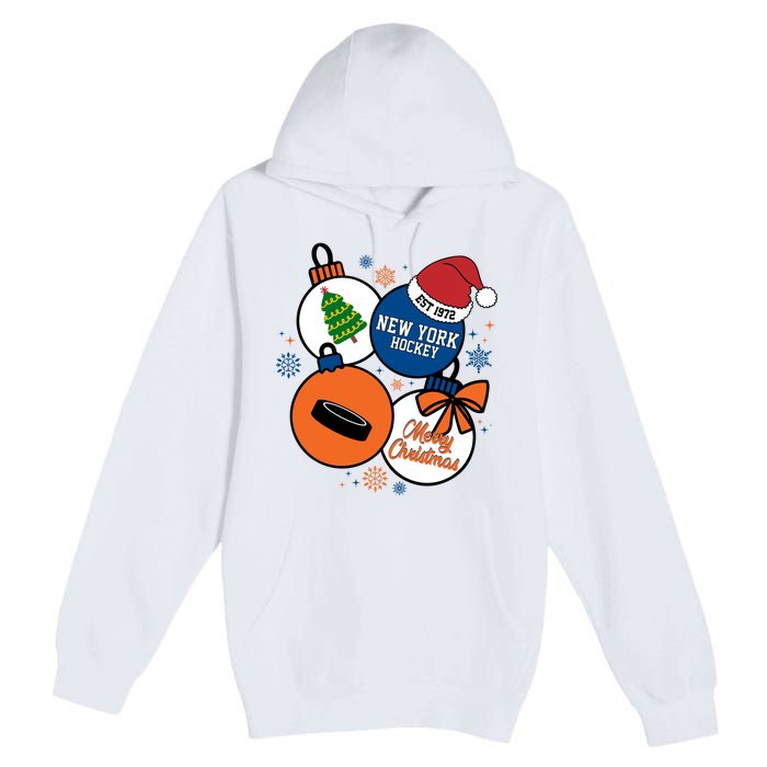 Merry Christmas New York Hockey Est 1972 Premium Pullover Hoodie