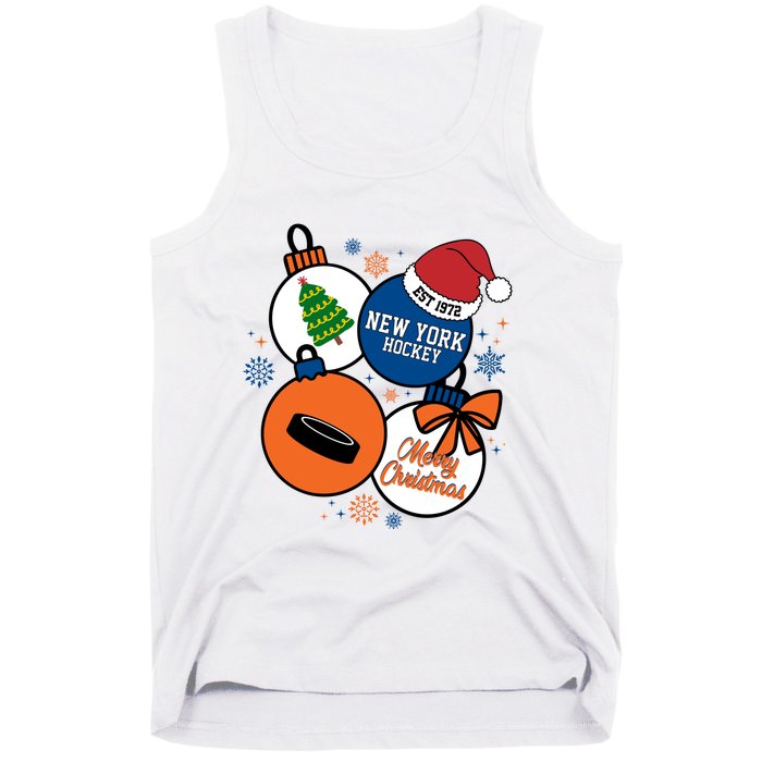 Merry Christmas New York Hockey Est 1972 Tank Top