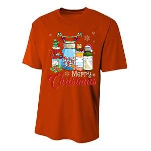 Merry Christmas Nurse Er Nicu Icu Rn Nurses Xmas Pajama Funny Gift Performance Sprint T-Shirt