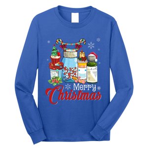 Merry Christmas Nurse Er Nicu Icu Rn Nurses Xmas Pajama Funny Gift Long Sleeve Shirt