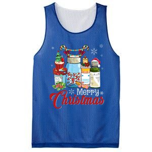 Merry Christmas Nurse Er Nicu Icu Rn Nurses Xmas Pajama Funny Gift Mesh Reversible Basketball Jersey Tank