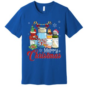 Merry Christmas Nurse Er Nicu Icu Rn Nurses Xmas Pajama Funny Gift Premium T-Shirt