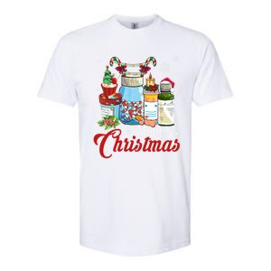 Merry Christmas Nurse Er Nicu Icu Rn Nurses Xmas Pajama Funny Gift Softstyle CVC T-Shirt