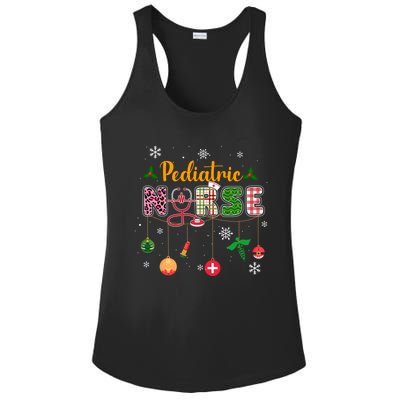 Merry Christmas Nursing Scrub Pediatric Nurse Stethoscope Gift Ladies PosiCharge Competitor Racerback Tank