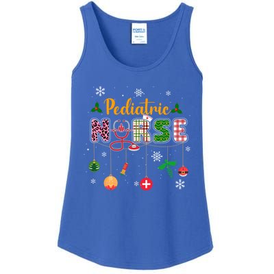 Merry Christmas Nursing Scrub Pediatric Nurse Stethoscope Gift Ladies Essential Tank