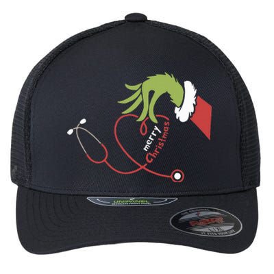 Merry Christmas Nurse Funny  Nursing Christmas Flexfit Unipanel Trucker Cap