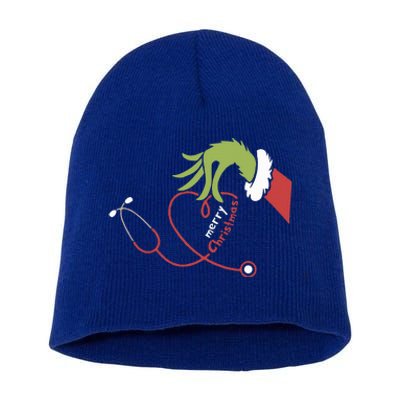 Merry Christmas Nurse Funny  Nursing Christmas Short Acrylic Beanie