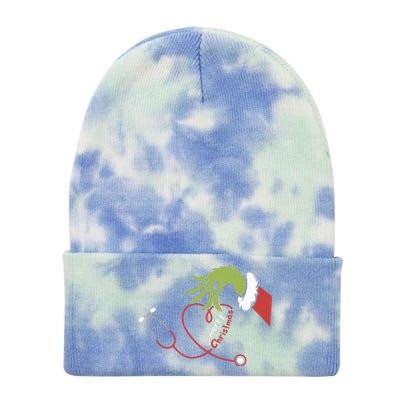 Merry Christmas Nurse Funny  Nursing Christmas Tie Dye 12in Knit Beanie