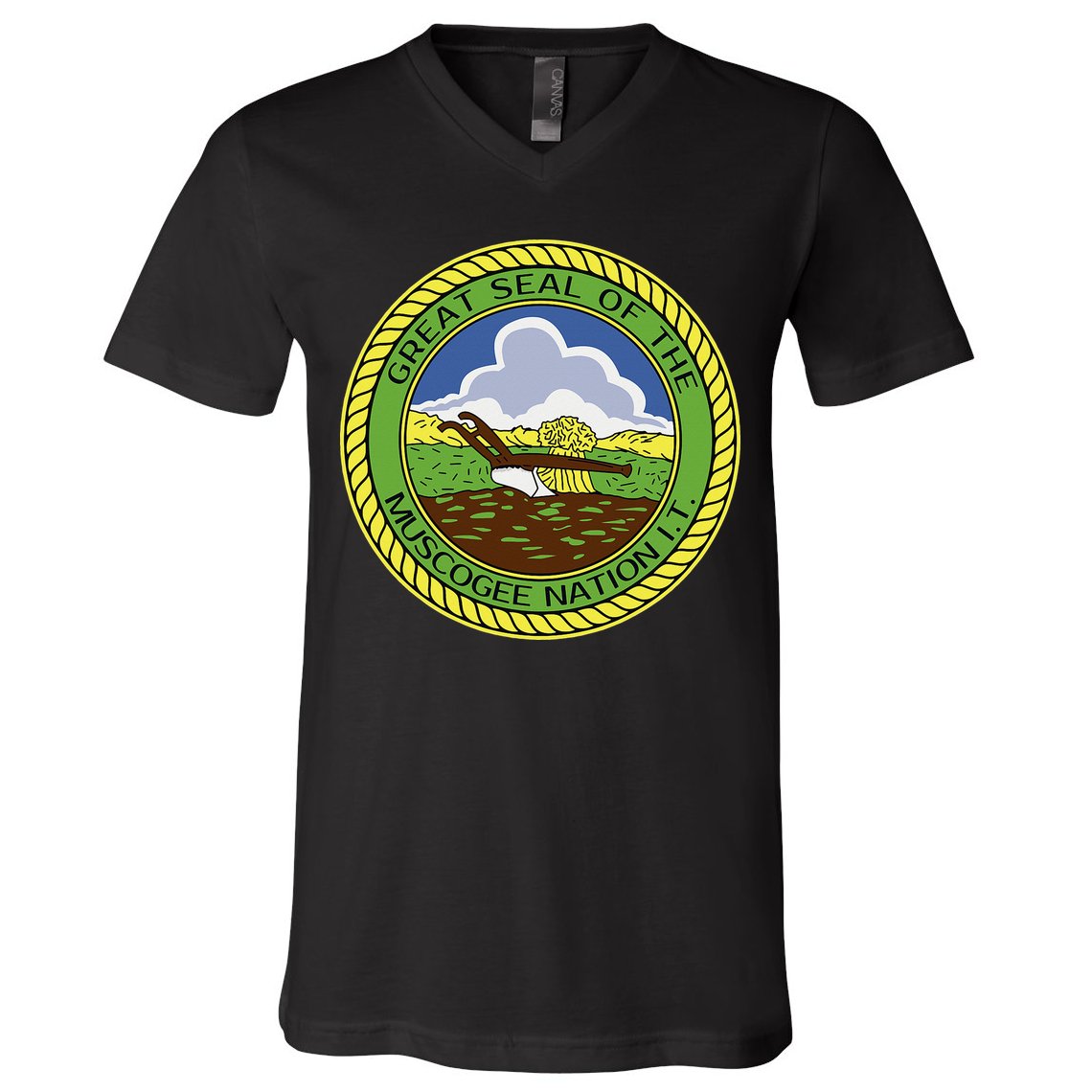 Muscogee Creek Nation Muskogee Mvskoke V-Neck T-Shirt
