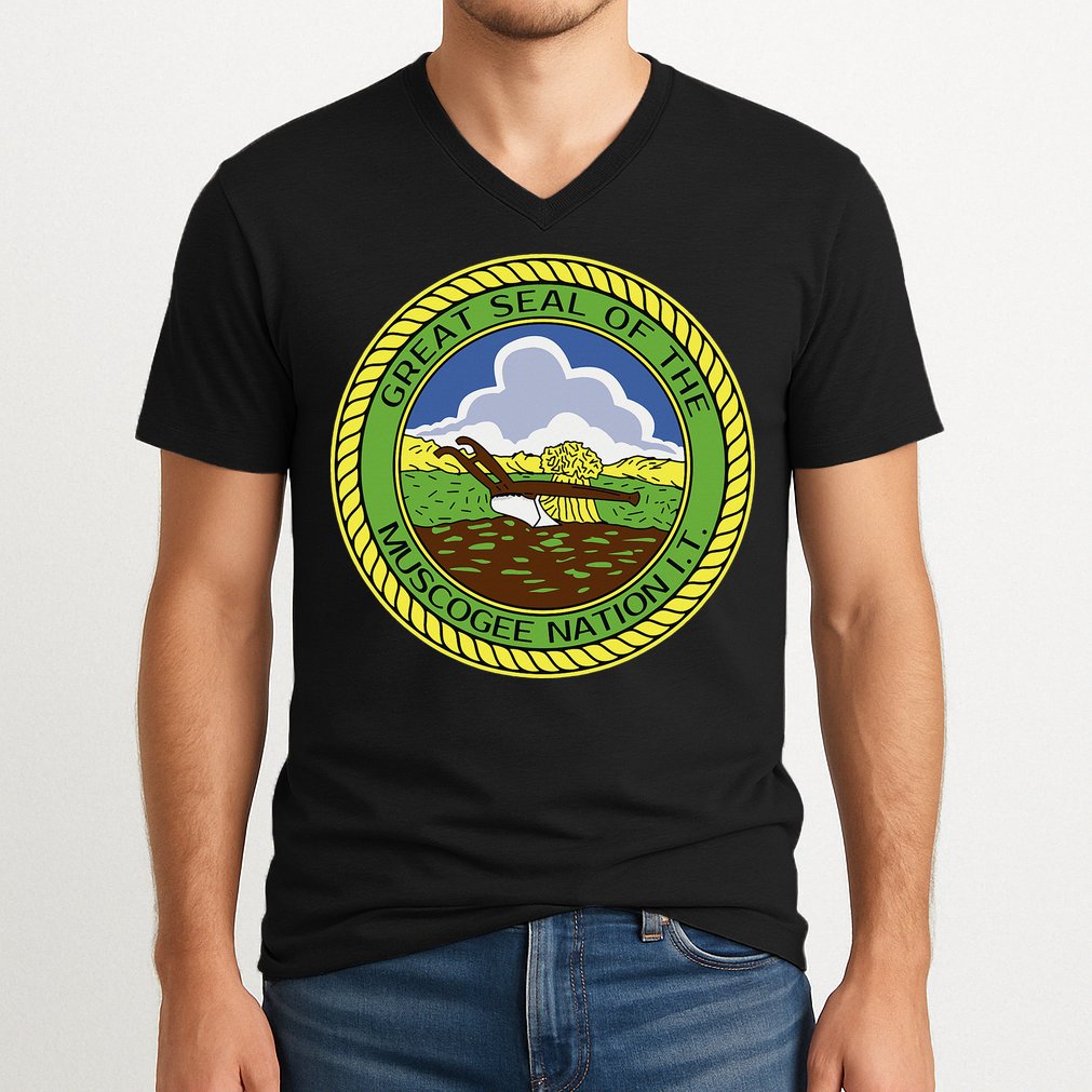 Muscogee Creek Nation Muskogee Mvskoke V-Neck T-Shirt