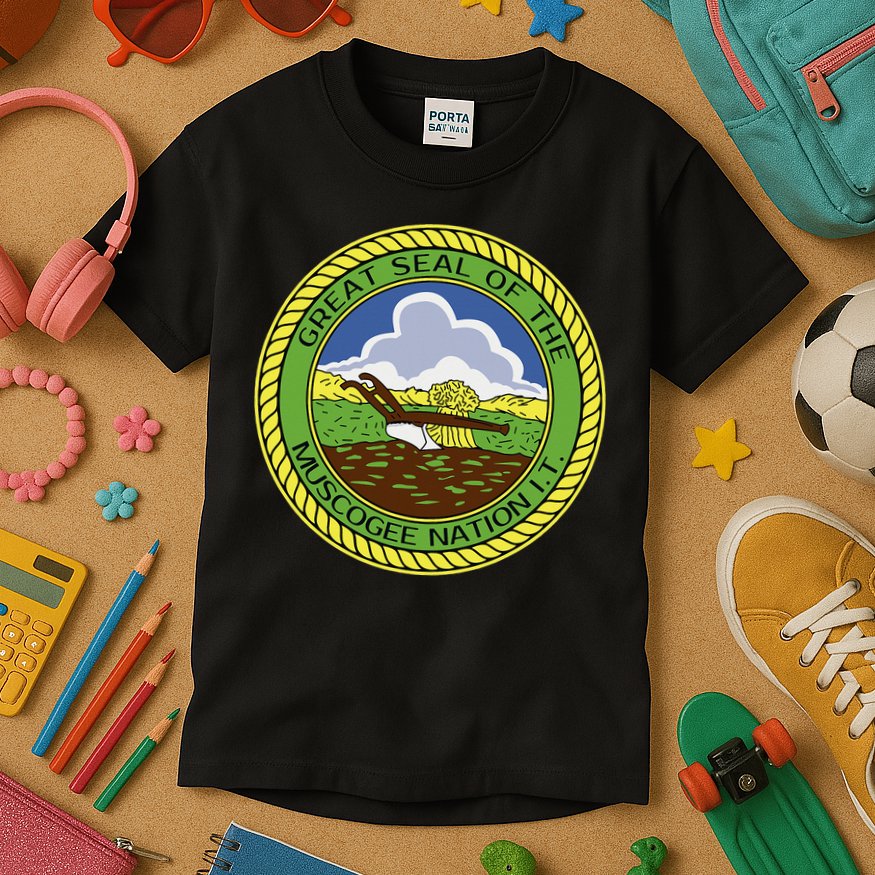 Muscogee Creek Nation Muskogee Mvskoke Kids T-Shirt