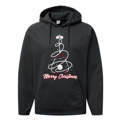 Merry Christmas Nurse Yuletide Practitioners Performance Fleece Hoodie