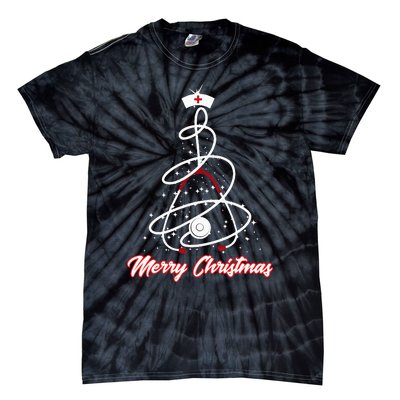 Merry Christmas Nurse Yuletide Practitioners Tie-Dye T-Shirt