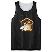 Merry Christmas & Nativity Scene Christian Faith Holiday Mesh Reversible Basketball Jersey Tank