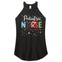 Merry Christmas Nurse Pediatric Nurse Christmas Pattern Women’s Perfect Tri Rocker Tank